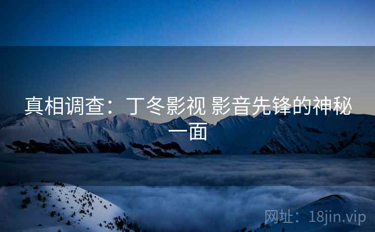 真相调查：丁冬影视 影音先锋的神秘一面