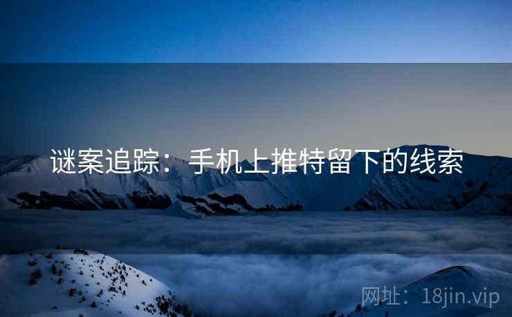 谜案追踪：手机上推特留下的线索