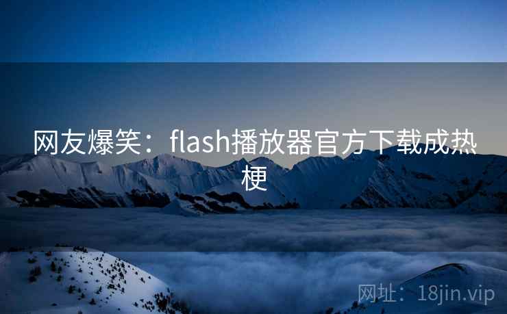 网友爆笑：flash播放器官方下载成热梗